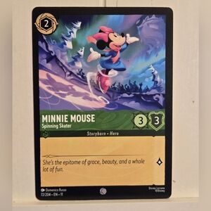 Minnie Mouse Spinning Skater 72/204 Disney Lorcana Chapter 11 Winterspell Card
